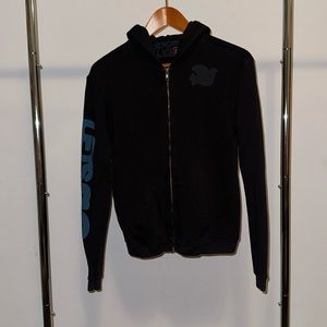 Black freecity Zip Up Hoodie